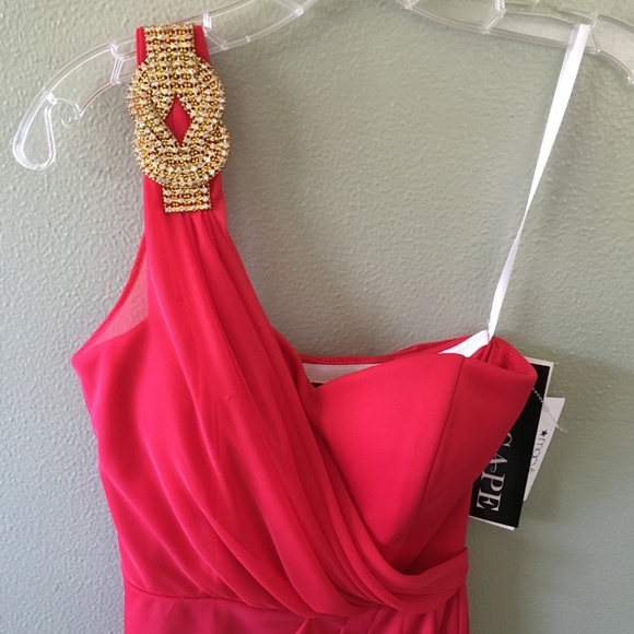 NEW xscape by joanna chen one shoulder long dress - Picture 2 of 8